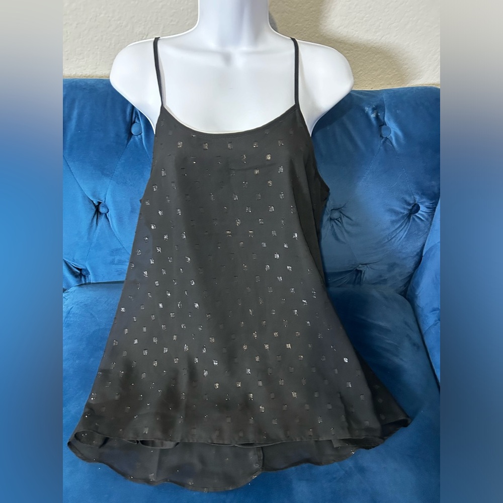 Black Strappy Dress with Silver Accents